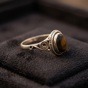 Anillo de plata de ley sólida 925 personalizado, bisel de calidad fina, Diamante de ojo de tigre Natural, joyería de plata india, proveedores de buena reputación - Product Image 4