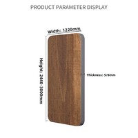 Panel de Pared de Chapa de Madera de Bambú, Revestimiento Interior de PVC Impermeable de 5-8 mm para Decoración del Hogar y Hoteles, Panel de Madera de PVC
