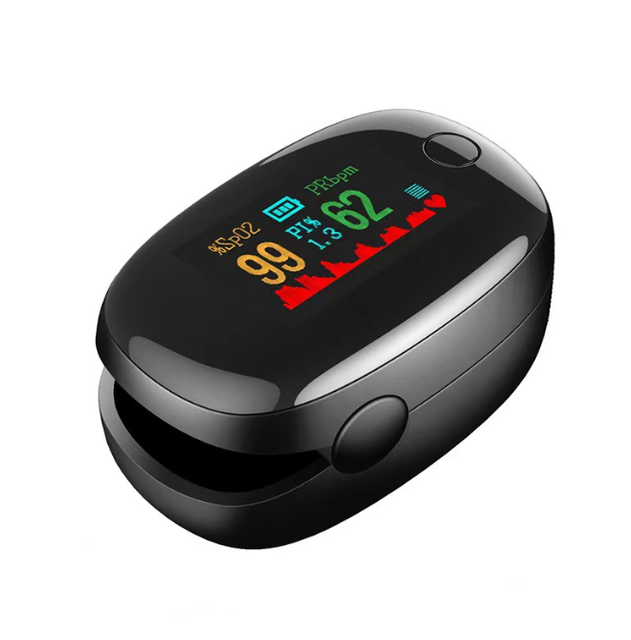 Medical grade household blood oxygen saturation heart rate monitor finger clip oximeter