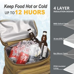 Custom Logo 30can TPU <b>Coolers</b> Portable 840D Soft Sided Insulated <b>Cooler</b> Bag <b>Backpack</b> <b>For</b> Outdoor <b>Backpack</b> with 24L Lunch Bag - Product Image 3