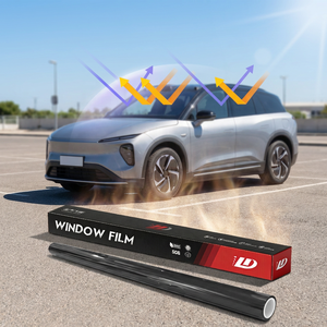 Lámina Autoadhesiva Ecológica <span class=keywords><strong>de</strong></span> Nano Cerámica para Ventanas <span class=keywords><strong>de</strong></span> Auto - Sin Tintes, Sin Burbujas, Bloquea 99% <span class=keywords><strong>de</strong></span> Rayos UV/IR, Protección <span class=keywords><strong>de</strong></span> Privacidad, Segura, 8 Años <span class=keywords><strong>de</strong></span> Duración - Product Image 1