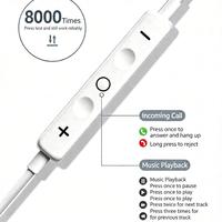 Headphone Gaming Stereo Bass Audio Stereo Kabel Khusus dengan Kontrol Mikrofon di Kabel untuk Ponsel Pintar