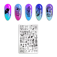 Plaque d'acier de transfert d'art d'ongle personnalisée, vente en gros, plaque d'estampage de beauté d'ongle DIY