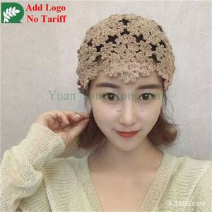 Filet à cheveux en maille pour <span class=keywords><strong>femme</strong></span>, bonnet de nuit en crochet, <span class=keywords><strong>snood</strong></span>, turban, filet à cheveux en rayonne tricotée, enveloppe de cheveux, filet pour la tête - Product Image 3