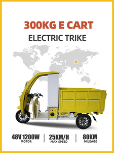 Triciclo Eléctrico de Carga EE <span class=keywords><strong>RIKSHA</strong></span> QSD300KG, 1200W, 48V/60V, Carrocería Abierta, Freno de Tambor, Alcance de 110KM - Product Image 2