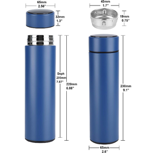 Botellas de Agua Inteligentes con Aislamiento al Vacío, Termo de Acero Inoxidable 304 de 500 ml con Pantalla Táctil LED, del Fabricante - Product Image 6