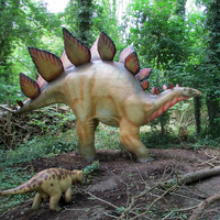Statue de dinosaure animatronique souple en caoutchouc de silicone, certifiée CE et RoHS, pour aires de jeux intérieures/extérieures