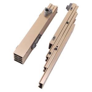 Hidden Sliding Guide Rail <b>Aluminum</b> Alloy Full Extension Track For Dining <b>Tables</b> Desks Customized Length CN025 - Product Image 1