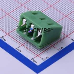 KF128-5.08-3P-AA Screw Terminal Block Through hole Component (THT),P=5.08mm Connector 1x3P 5.08mm Green Through Hole - Product Image 2