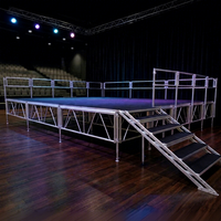 Podium de scène en aluminium de luxe, stable, haute capacité de charge, pour conférences, hôtels, événements