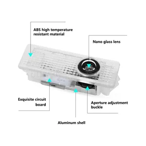 Nouvelles lampes de projection d'ombre fantôme avec <span class=keywords><strong>logo</strong></span> LED pour portière de voiture, pour Range <span class=keywords><strong>Rover</strong></span> Discovery 3&4 2010-2023, 12V, garantie 1 an - Product Image 2