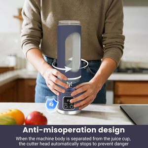 Máy xay sinh tố cá nhân di động, thể thao, cầm tay, sử dụng cổng USB, sạc lại được, <span class=keywords><strong>mini</strong></span> 450ml, ép trái cây - Product Image 4