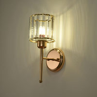 Applique Murale LED en Fer et Cristal Style Nordique, Luxe Moderne et Simple pour Salon, Escalier, Bureau, Chambre à Coucher, Chevet