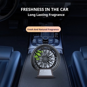 Diffuseur de parfum solaire en verre en forme de roue de voiture pour homme, désodorisant de voiture à clipser sur grille d'aération, sans <span class=keywords><strong>électricité</strong></span>, pour éliminer les odeurs intérieures de voiture - Product Image 3