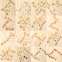 Nouveau Dainty été plage coquille étoile de mer soleil lune conque pendentif pour les femmes 18k plaqué or en acier inoxydable bijoux à bricoler soi-même accessoires