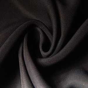 Muestra gratis disponible 100% poliéster negro Scuba Suede tejido de punto transpirable de piel sintética con patrón teñido para faldas - Product Image 1