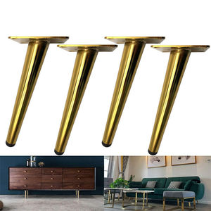 Pieds de meubles droits de remplacement en métal doré pour canapé, fauteuil, ottoman, <span class=keywords><strong>causeuse</strong></span>, table basse, armoire - Product Image 5