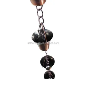 Metal Bell Rain Chain-Copper Plated-1.8M Long