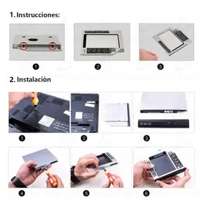 2 pezzi adattatore per Laptop Caddy SATA disco rigido 2.5 12.7mm - Product Image 4