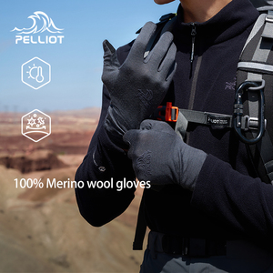 PELLIOT <span class=keywords><strong>Gants</strong></span> d'extérieur pour <span class=keywords><strong>homme</strong></span> en laine mérinos, coupe-vent, ski, randonnée, cyclisme, course à pied, <span class=keywords><strong>gants</strong></span> pour femme - Product Image 2