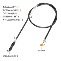 HIAORS 38.98 pouces Câble d'embrayage réglable pour 50cc-250cc SSR SDG TaoTao Apollo Coolster Baja Loncin Pit Dirt Bike ATV Quad