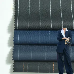 Sunplustex suiting vải cho nam giới chất liệu TR sợi nhuộm sọc vải ý phù hợp với đám cưới cho nam giới 2023