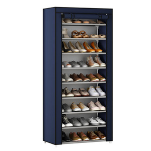 Vente en gros 4-10 couches simple multicouche étagère à chaussures assemblage domestique tissu armoire à chaussures stockage étagère à chaussures - Product Image 1