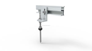 Sistema de montaje de panel solar instalado rápidamente Riel de aluminio anodizado con pies en L para techo de metal - Product Image 4