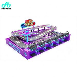 เครื่องเล่นรถแข่ง RC สแตนเลส 6 ที่นั่ง สนุก กำไรดี เหมาะสำหรับห้างสรรพสินค้า เกมแข่งรถสำหรับเด็ก ภาษาอังกฤษ - Product Image 1