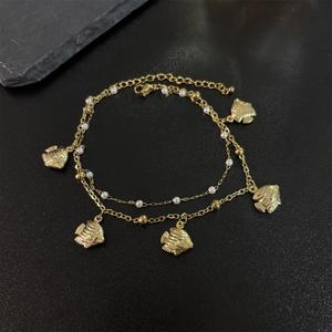 नई डिजाइन 2 परतों समुद्री जीवन मोती श्रृंखला समुद्र तट मछली शेल मछली स्टार डॉल्फिन चार्म्स स्टेनलेस स्टील महिला - Product Image 2