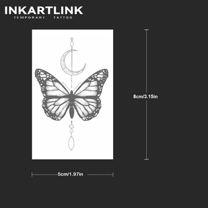 รอยสักกึ่งถาวร<span class=keywords><strong>ลาย</strong></span>ผีเสื้อ <span class=keywords><strong>พระจันทร์</strong></span>เสี้ยว รูปทรงเรขาคณิต กันน้ำ ติดทนนาน 2 สัปดาห์ ด้วยน้ำผลไม้ธรรมชาติ ขายส่ง - Product Image 4