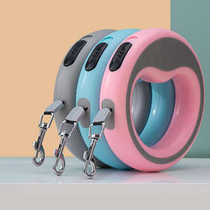 किंगहोहोन नई रिट्रेटेबल ट्रैक्शन रस्सी सर्कल पालतू कुत्ते पट्टा हाथ मुक्त कुत्ते की लीड रस्सी कुत्ते सहायक उपकरण 2.5m - Product Image 1