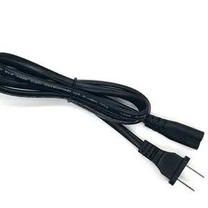 UL Certificate AC Power Cords USA standard electric cable Custom Length / Color 10A 125V 2 Pin US Power Cord