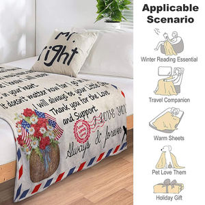 Sobre de letras personalizado, mensaje de <span class=keywords><strong>amor</strong></span>, manta gruesa transpirable de franela polar, manta esponjosa para <span class=keywords><strong>mi</strong></span> hija, hijo, esposa - Product Image 5