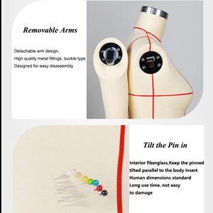 Manichino <span class=keywords><strong>da</strong></span> Sartoria JASMINE in Fibra di Vetro, Forma Femminile a Corpo Intero, Taglia <span class=keywords><strong>16</strong></span>, con Gambe Staccabili e Spalle Pieghevoli - Product Image 4