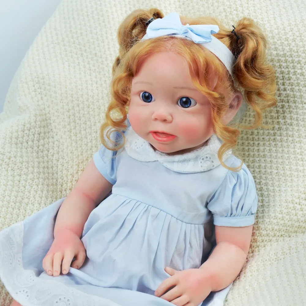 Bonecas realistas de silicone, bonecas de 20 polegadas feitas à mão, de silicone, recém-nascidos