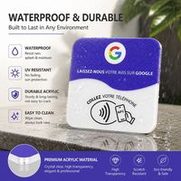 Cartes NFC NTAG 213 en acrylique durable avec adhésif puissant pour les avis Google