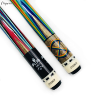 Queue de billard coréenne Chyone Custom Zyoumon, arc-en-ciel, 3 coussins, queue de billard