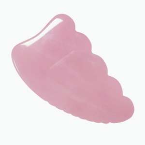 แผ่นขูดหน้ารูปพัดทำจากโรสควอตซ์ พร้อมฟันหยักสำหรับนวดหน้า - Product Image 5