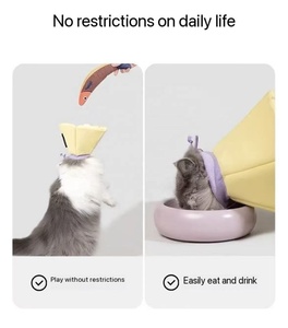 Kerah <span class=keywords><strong>Elizabeth</strong></span> Empuk Tahan Air dari Nilon Ringan untuk Kucing dan Anjing, Mudah Dibersihkan, Gaya Kartun, Aksesori Hewan Peliharaan yang Menenangkan, Semua Ukuran - Product Image 5