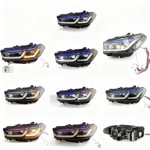 Conjunto <span class=keywords><strong>de</strong></span> Faros LED para Auto G30 G38, Luces LED Láser <span class=keywords><strong>de</strong></span> Doble Color RGB DRL para BMW Serie 5 G30 G38 2021 2022 <span class=keywords><strong>2023</strong></span> - Product Image 1