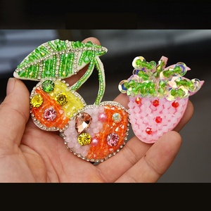 Tùy Chỉnh Đính Cườm Các Bản Vá Lỗi 3D Handmade Rhinestone Đính Cườm Các Bản Vá Lỗi Cho Quần Áo Trái Cây Thiết Kế Thêu Các Bản Vá Lỗi - Product Image 2
