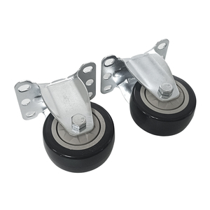 Industrielle mittelgroße <span class=keywords><strong>4</strong></span>-Zoll-Möbel Verwenden Sie drehbare Lenk rollen PVC-Kunststoff-Universal räder Verzinkte Platten rotations rollen - Product Image 4