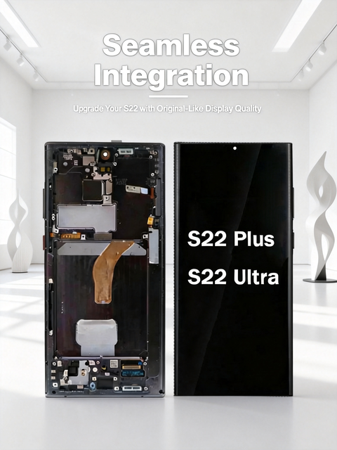 Original Super OLED Display Touch Screen Digitizer Panel Frame for S23 Ultra 5G Mobile Phone 6.7/6.8" 400cd+ Luminance 1 Year