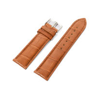 Montre en acier inoxydable pour femme, style européen, en cuir d'alligator métallisé brillant, légère, avec bracelet rembourré sans couture en deux parties
