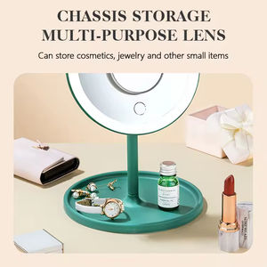 3 Color USB <b>Charge</b> LED Square Bedroom Modern Portable Handheld Cosmetic Rechargeable Touch Control Makeup Mirror <b>Lamp</b> - Product Image 5