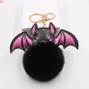 QQ Cute Small Stuffed Animal Plush Toys Bat Keychain Charm Pu Animal Leather <b>Keyring</b> Bats Car Mini <b>Light</b> Key Chains Halloween - Product Image 5