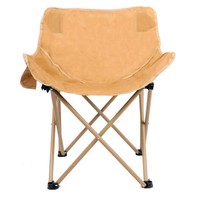 Chaise lune pliable d'extérieur à dossier bas en acier carbone