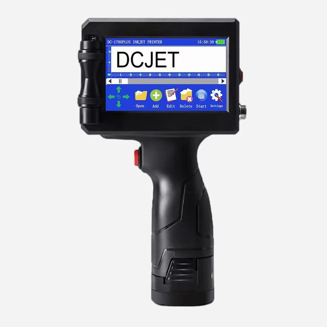 Multi-Language Intelligent Handheld Inkjet Printer Tij Plate Type New for Production Date Qr Code Assembly Line Printing