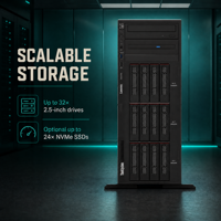 Lenovo ThinkSystem ST650 V3 Dual Socket Tower Server 5th Gen Intel Xeon Scalable 4TB DDR5 PCIe 5.0